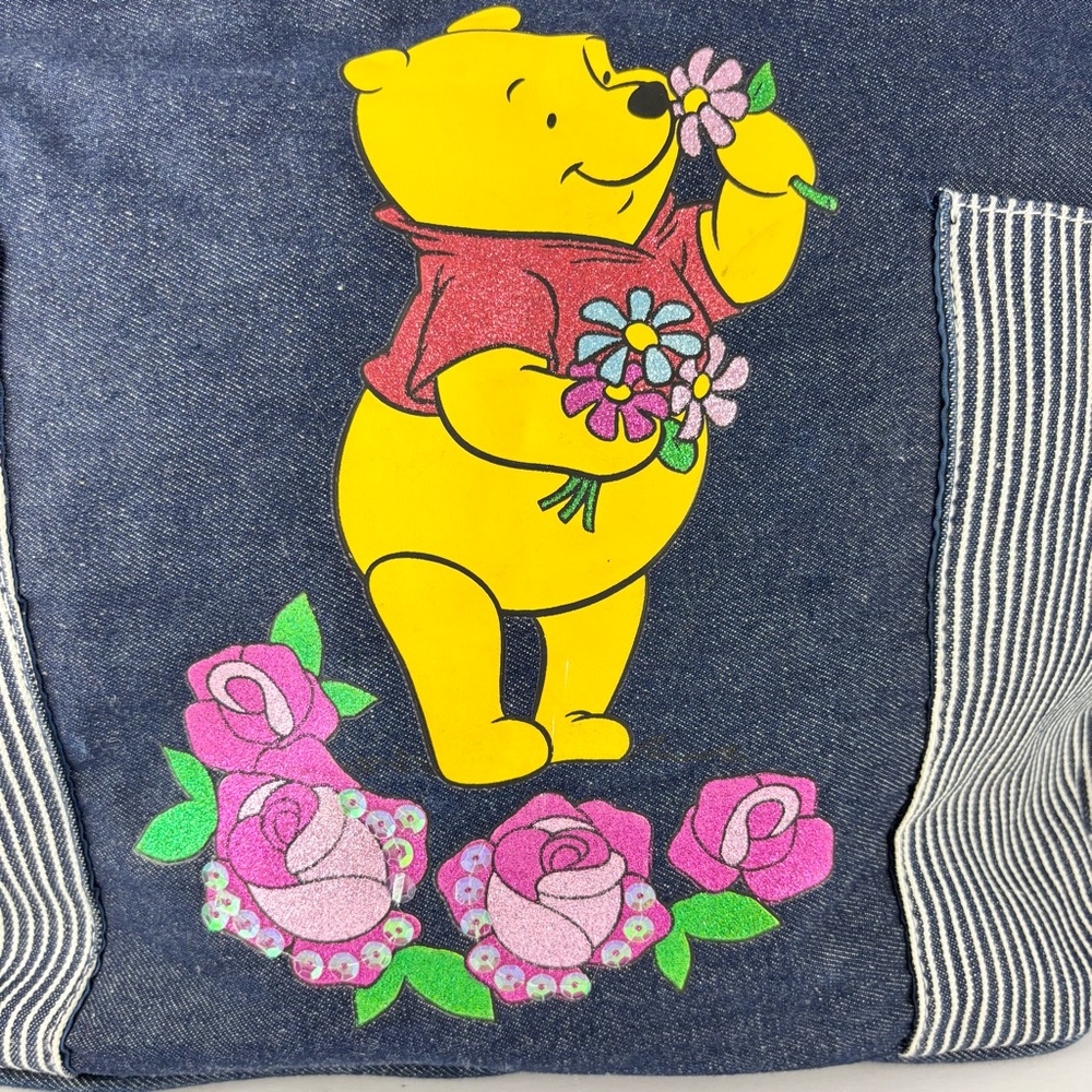 Vintage Disney Pooh Bear Denim Bag - Picture 2 of 8